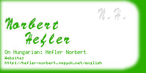 norbert hefler business card